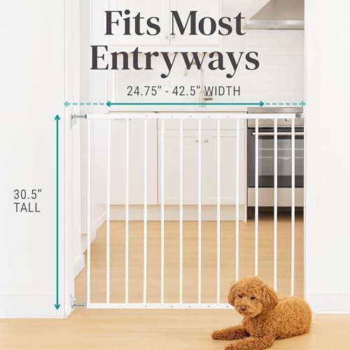 White Safeway hardware mounted stair gate — photo 5