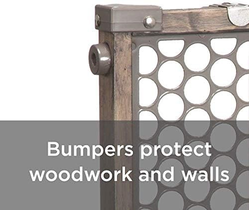 Vintage wood grey pressure mounted gate — photo 3