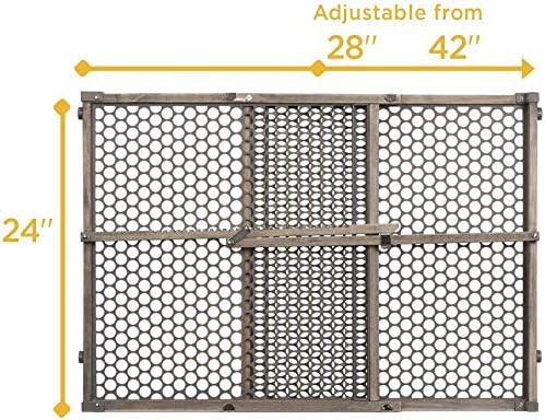 Vintage wood grey pressure mounted gate — photo 4