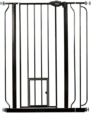 Extra tall black metal walk through gate
