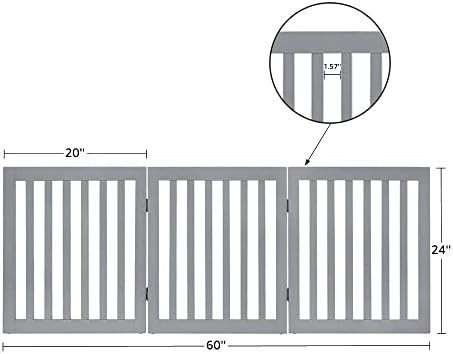 Freestanding white wooden gate for cats and dogs — photo 4