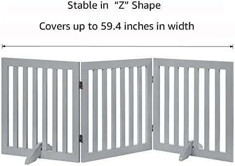 Freestanding white wooden gate for cats and dogs — photo 5