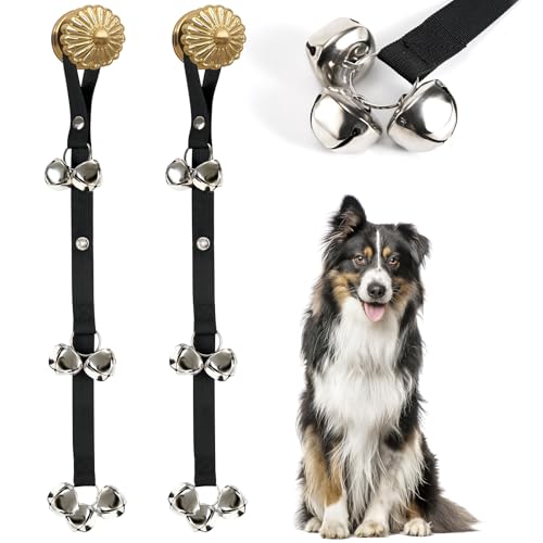 Pack of 2 Upgraded Puppy Bells Doorbells for Door Knob
