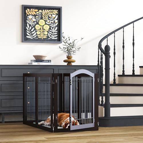 Extra wide freestanding foldable wood gate — photo 4