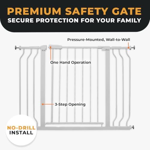 White Auto Close Gate for 38.5 in Openings — photo 5