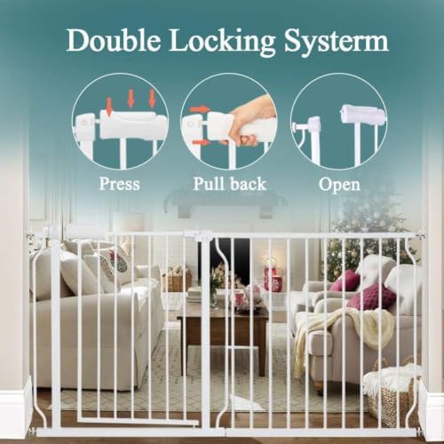 White pressure mount wide gate 60 in — photo 4
