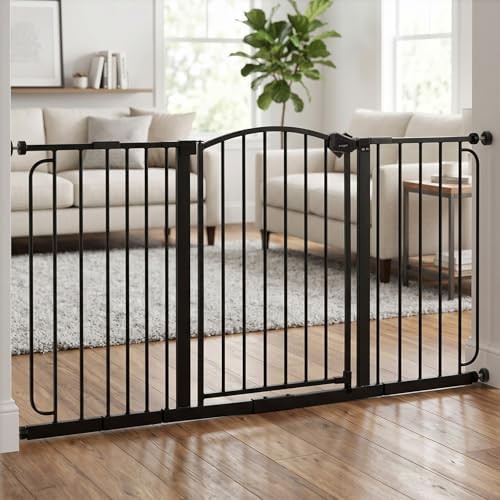 Extra wide metal stair and doorway gate