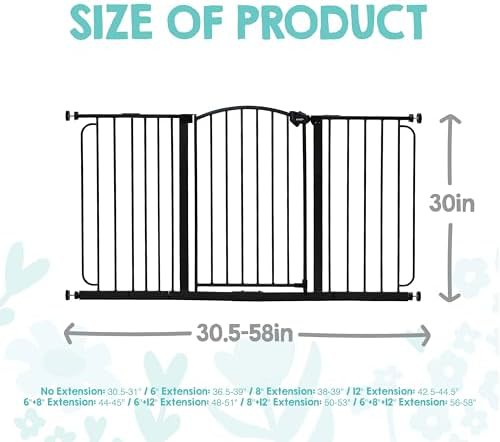 Extra wide metal stair and doorway gate — photo 3