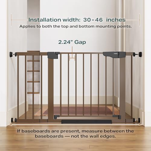 Auto Close Brown Safety Gate for Stairs — photo 5