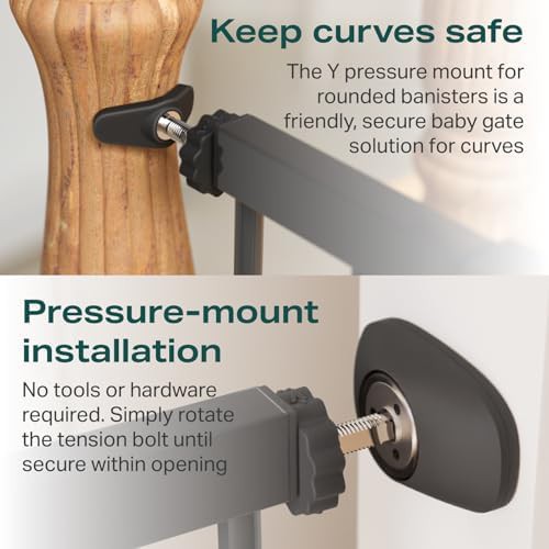Pressure mounted metal black safety gate — photo 5