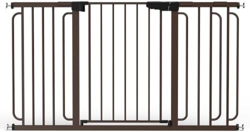 Pressure mounted auto close brown safety gate