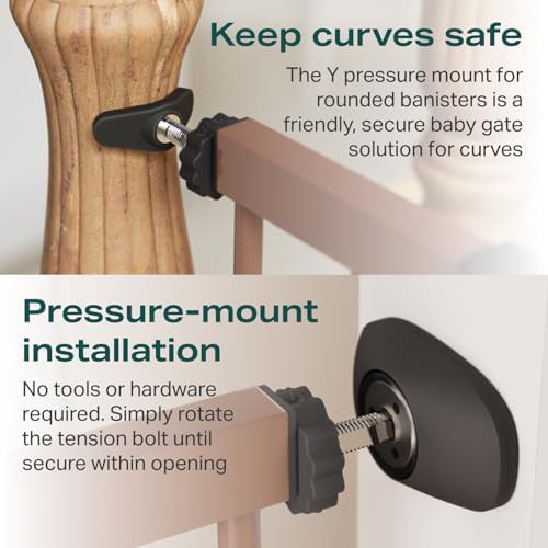 Pressure mounted auto close brown safety gate — photo 4