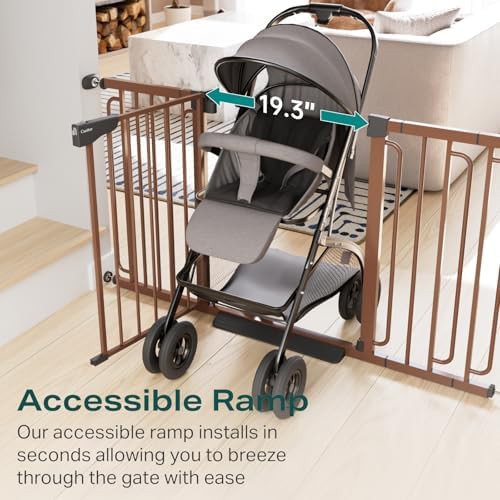 Pressure mounted auto close brown safety gate — photo 5