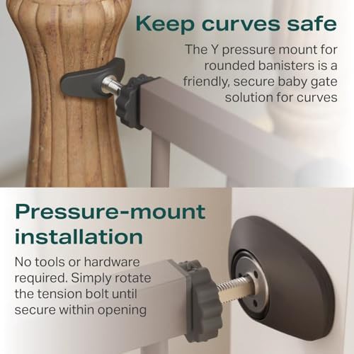 Metal auto close brown doorway safety gate — photo 5