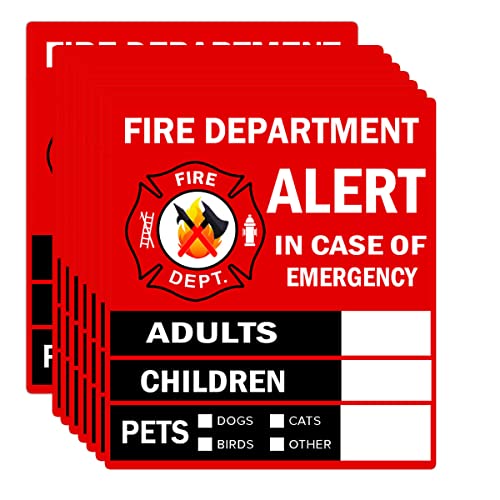Emergency Alert People and Pet Finder Sticker 4X4.5 inch