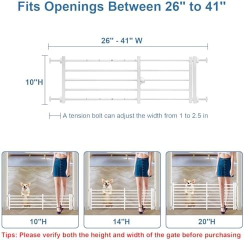 Short pressure mount pet gate with small door — photo 3