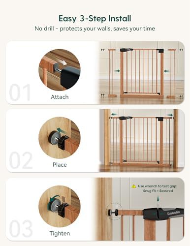 Brown Wood Pattern Extra Wide Gate — photo 4
