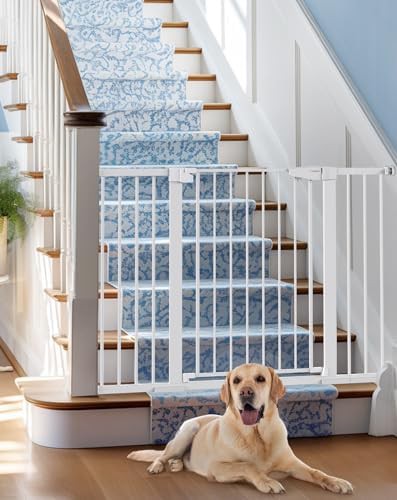 Extra tall wide gloss white safety gate