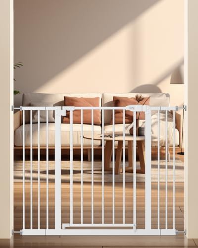 Compact auto close safety gate for stairs