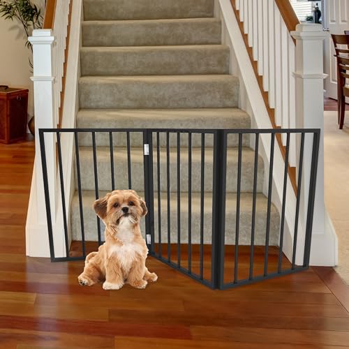 Pet Gate - 3-Panel Indoor Foldable Dog Fence for Stairs — photo 4
