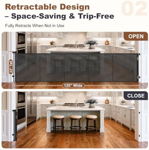 Reinforced retractable mesh extra long gate — photo 3