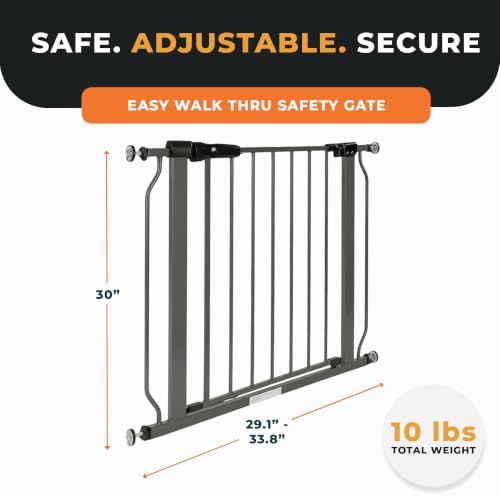 Graphite Gray Auto Close Safety Gate — photo 3