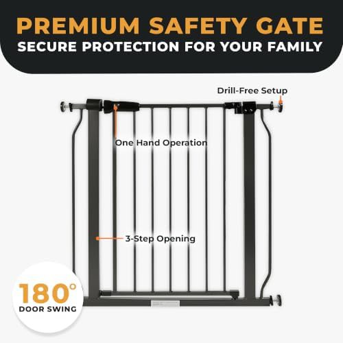 Graphite Gray Auto Close Safety Gate — photo 4