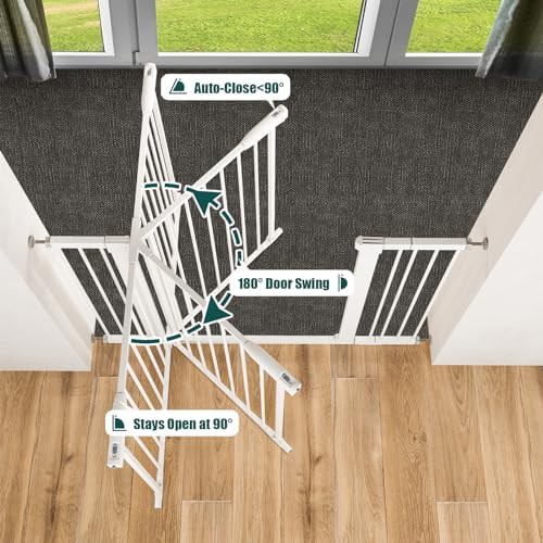 Extra wide auto close safety gate for stairs — photo 4