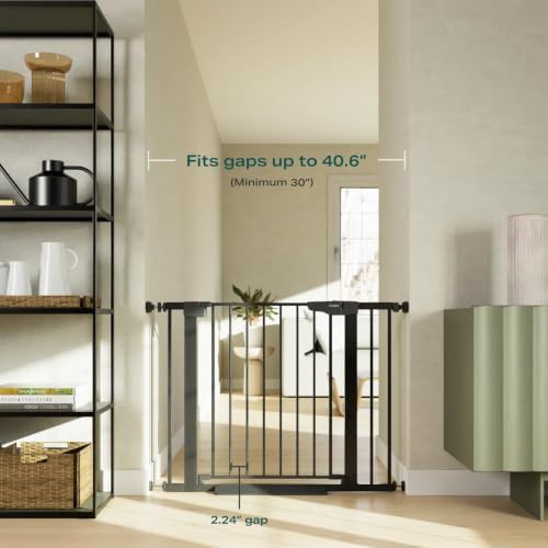Pressure mounted metal black stairs gate — photo 3