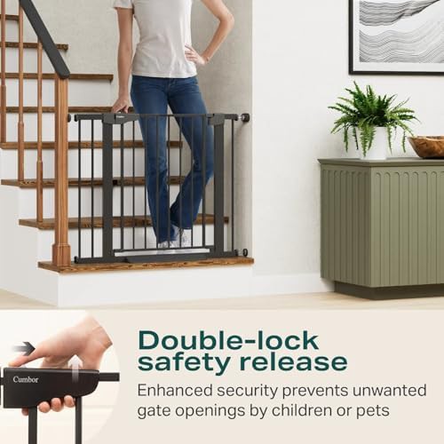 Pressure mounted metal black stairs gate — photo 4