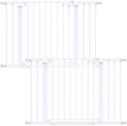 Two pack extra wide white safety gate
