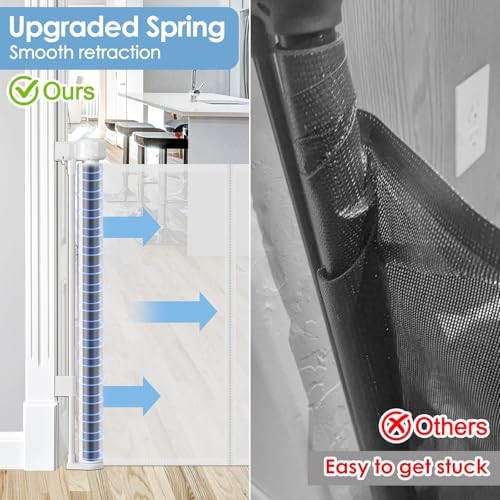 Reinforced 75 inch wide retractable baby gate — photo 4