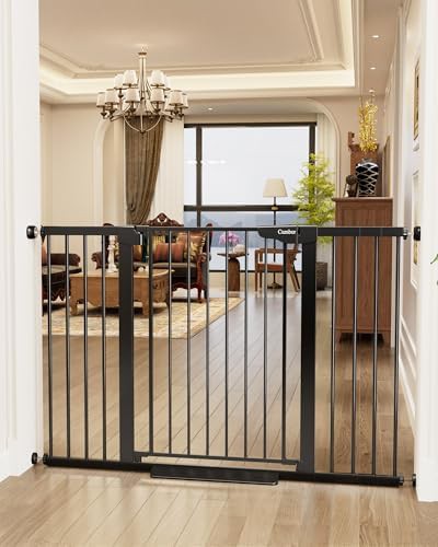 Pressure mounted extra tall black safety gate