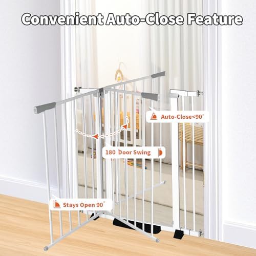 Extra tall metal gate with auto close — photo 3