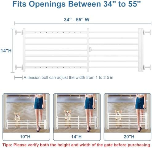 Extra wide low dog gate 34 to 55 inches — photo 3