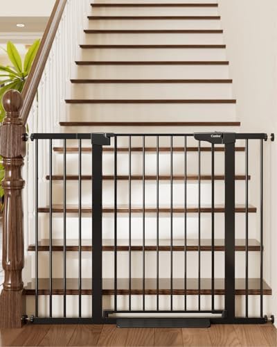 Extra tall 36 in black safety gate for stairs