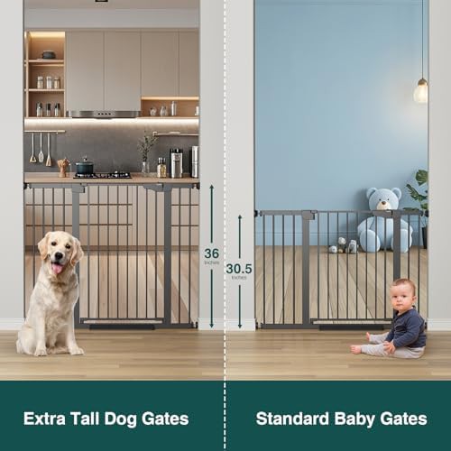 Extra tall 36 in black safety gate for stairs — photo 3