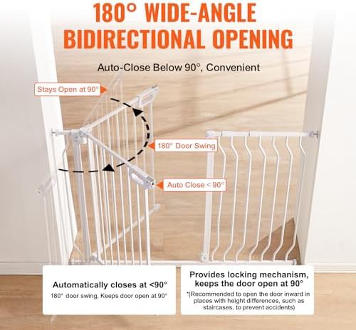Extra wide white auto close safety gate — photo 4