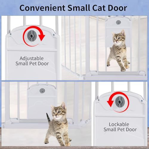 Extra wide gate with small cat door — photo 5