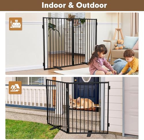 Freestanding two panel metal dog gate — photo 5