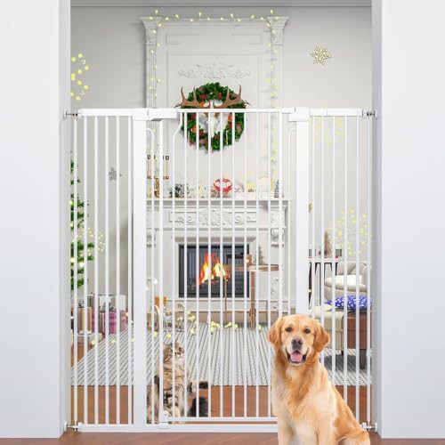 Extra tall wide white safety gate