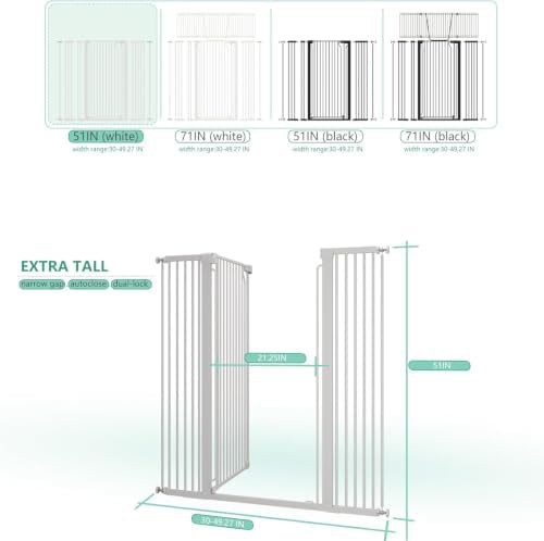 Extra tall wide white safety gate — photo 3