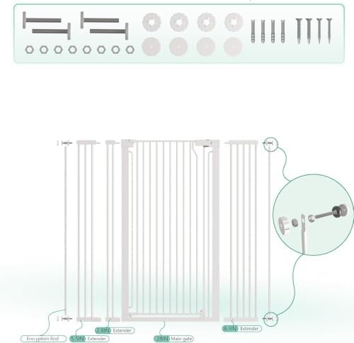 Extra tall wide white safety gate — photo 4