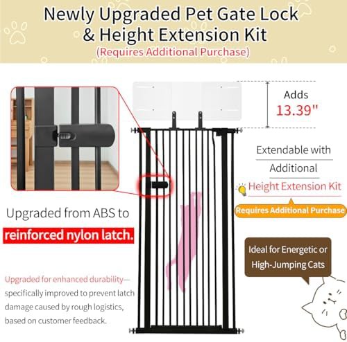 Extra tall black metal cat gate — photo 3