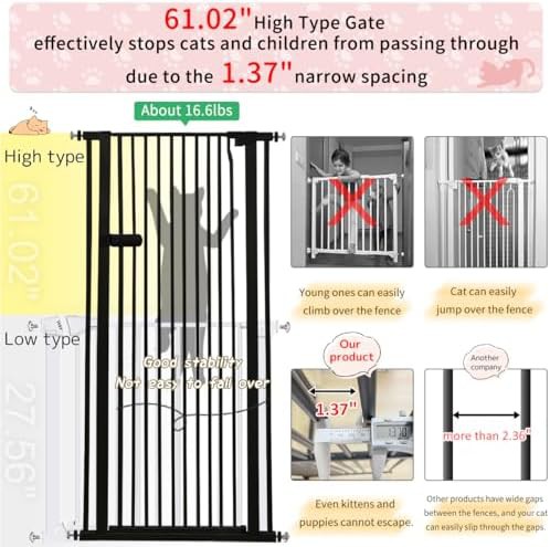 Extra tall black metal cat gate — photo 4