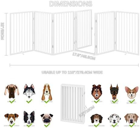 Foldable extra wide white gate with walk-through door — photo 5