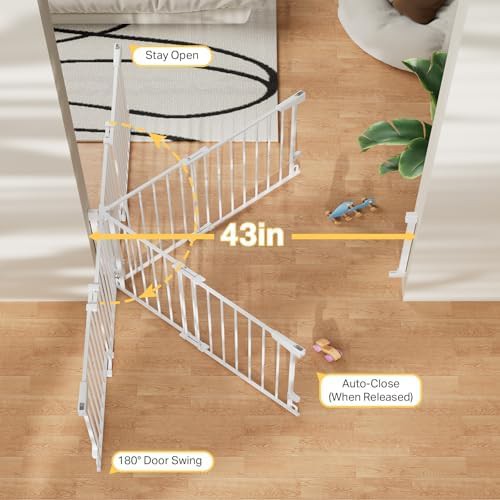 No Bottom Bar Hardware Mounted Safety Gate — photo 3