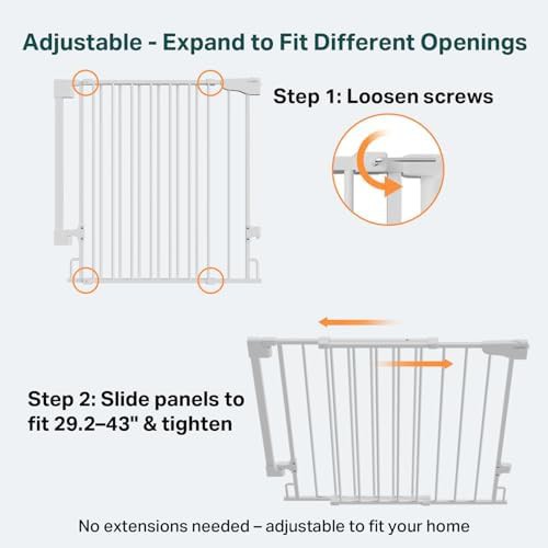 No Bottom Bar Hardware Mounted Safety Gate — photo 4
