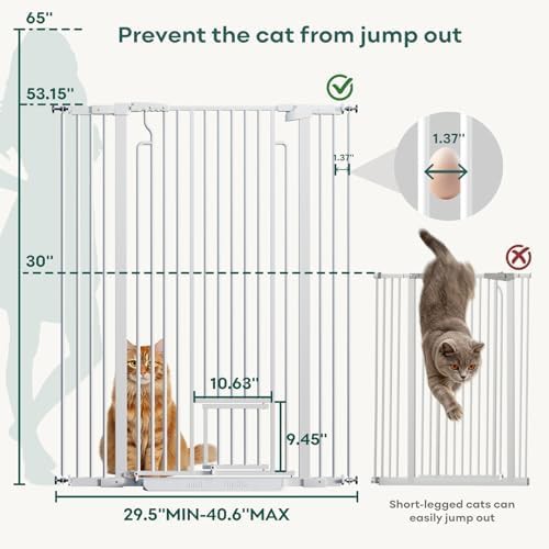 Extra tall white auto close cat gate — photo 4