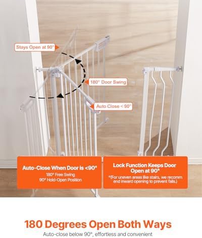 Pressure mounted white walk thru safety gate — photo 4